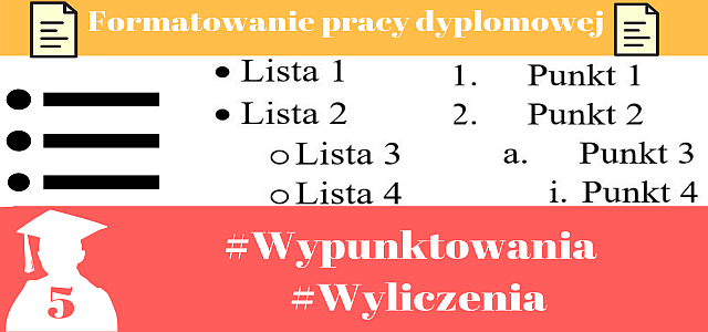 Ustawianie wypunktowań i wyliczeń w pracy dyplomowej