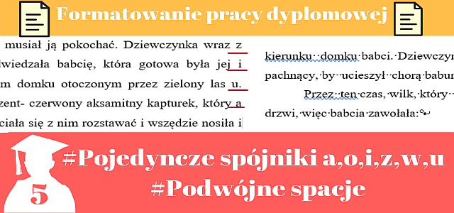 Pojedyncze litery na końcu wiersza