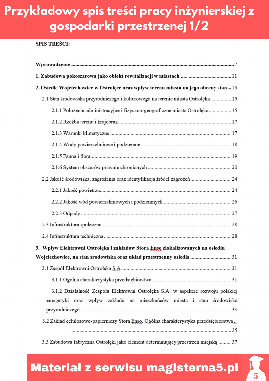 Spis treści w pracy licencjackiej i magisterskiej. Jak przygotować