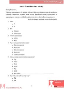 przykładowy aneks praca licencjacka pedagogika