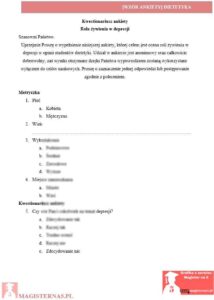 ankieta badawcza z dietetyki
