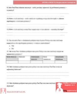 przykładowa ankieta praca licencjacka bezpieczeństwo wewnętrzne