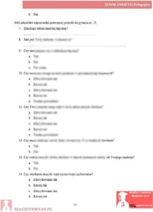 przykładowa ankieta praca licencjacka pedagogika