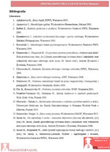 przykładowa bibliografia praca licencjacka dietetyka 