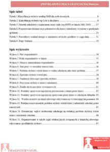 praca licencjacka z dietetyki przykładowy spis tabel