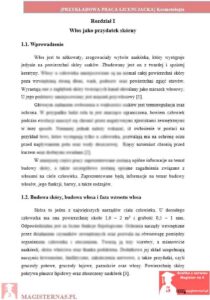 przykładowy rozdział teoretyczny praca licencjacka kosmetologia