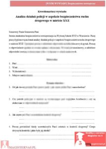 przykładowy wywiad praca licencjacka bezpieczeństwo wewnętrzne