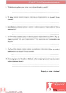 przykładowy wywiad praca licencjacka bezpieczeństwo wewnętrzne