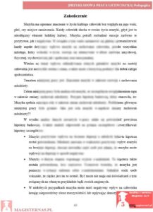 przykładowe zakończenie praca licencjacka pedagogika