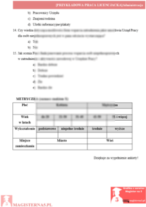 przykładowa ankieta praca licencjacka administracja