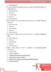 wzór ankieta do pracy licencjackiej z ekonomii przykładowa ankieta praca licencjacka ekonomia
