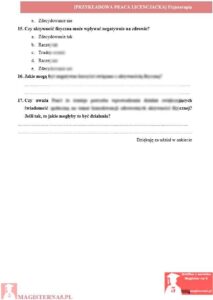 przykładowa ankieta praca licencjacka fizjoterapia