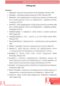 wzór bibliografia do pracy licencjackiej z administracji przykładowa bibliografia praca licencjacka administracja