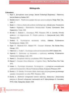 przykładowa bibliografia praca licencjacka marketing