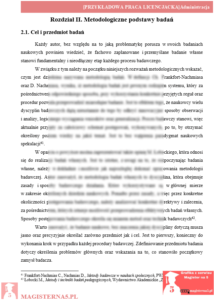 wzór metodologia do pracy licencjackiej z administracji przykładowa metodologia praca licencjacka administracja