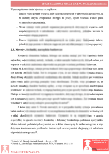 przykładowa metodologia praca licencjacka administracja
