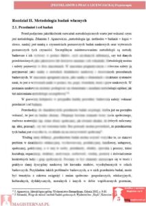 przykładowa metodologia praca licencjacka fizjoterapia