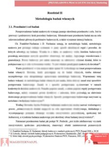 przykładowa metodologia praca licencjacka marketing
