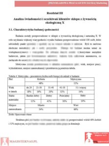 przykładowy rozdział badawczy praca licencjacka marketing