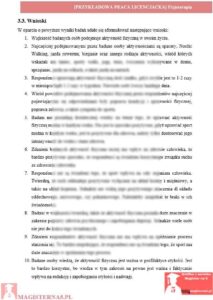 przykładowe wnioski praca licencjacka fizjoterapia