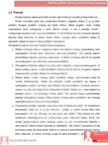 przykładowe wnioski praca licencjacka marketing