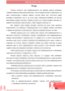 wzór wstępu do pracy licencjackiej z administracji przykładowy wstęp praca licencjacka administracja