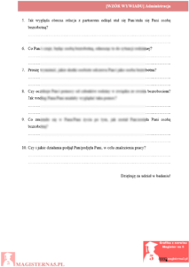 wzór wywiad do pracy licencjackiej z administracji przykładowy wywiad praca licencjacka administracja