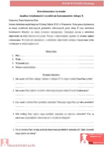 przykładowy wywiad praca licencjacka marketing