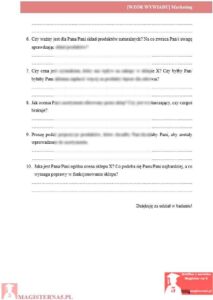 przykładowy wywiad praca licencjacka marketing