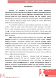 wzór zakończenie do pracy licencjackiej z ekonomii przykładowe zakończenie praca licencjacka ekonomii