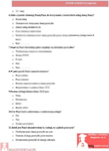 przykładowy ankieta praca licencjacka logistyka