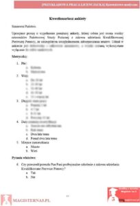 przykładowa ankieta praca licencjacka ratownictwo medyczne