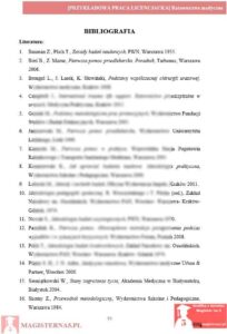 przykładowa bibliografia praca licencjacka ratownictwo medyczne