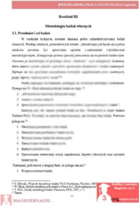 przykładowa metodologia praca licencjacka logistyka