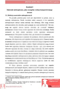 przykładowy rozdział teoretyczny praca licencjacka logistyka