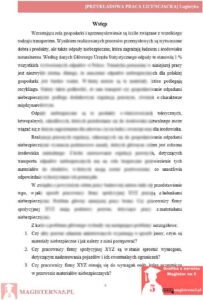 przykładowy wstęp praca licencjacka logistyka