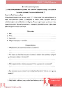 przykładowy wywiad praca licencjacka logistyka