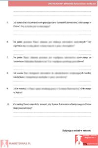 przykładowy wywiad praca licencjacka ratownictwo medyczne