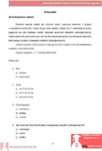 przykładowy załącznik praca licencjacka logistyka