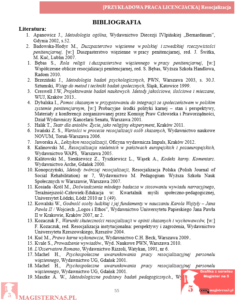 przykładowa bibliografia praca licencjacka resocjalizacja