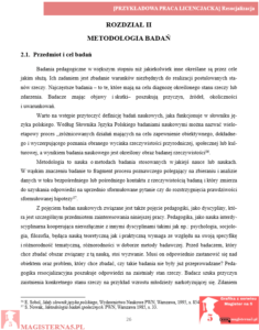 przykładowa metodologia praca licencjacka resocjalizacja