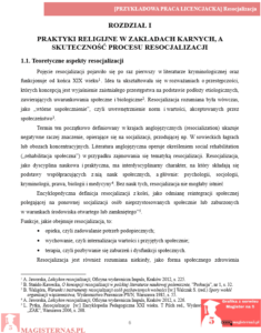 przykładowy rozdział teoretyczny praca licencjacka resocjalizacja