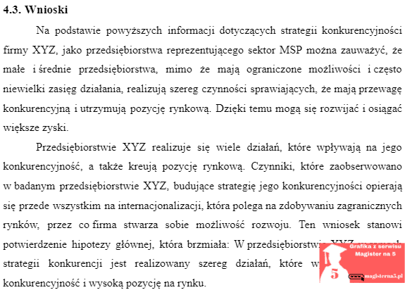 przykładowe wnioski do obserwacji praca licencjacka