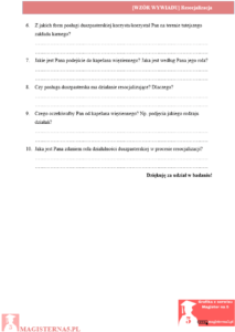 przykładowy wywiad praca licencjacka resocjalizacja