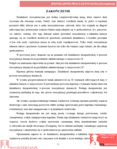 przykładowe zakończenie praca licencjacka resocjalizacja