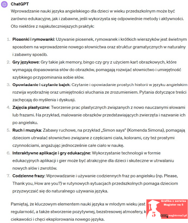 jak wykorzystać chatgpt w pracy w przedszkolu- najskuteczniejsze metody nauki języków obcych - najskuteczniejsze metody nauki języków obcych