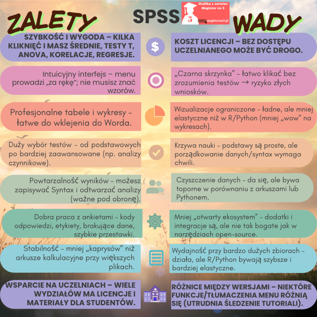 Pozytywne i negatywne strony SPSS w pracy magisterskiej